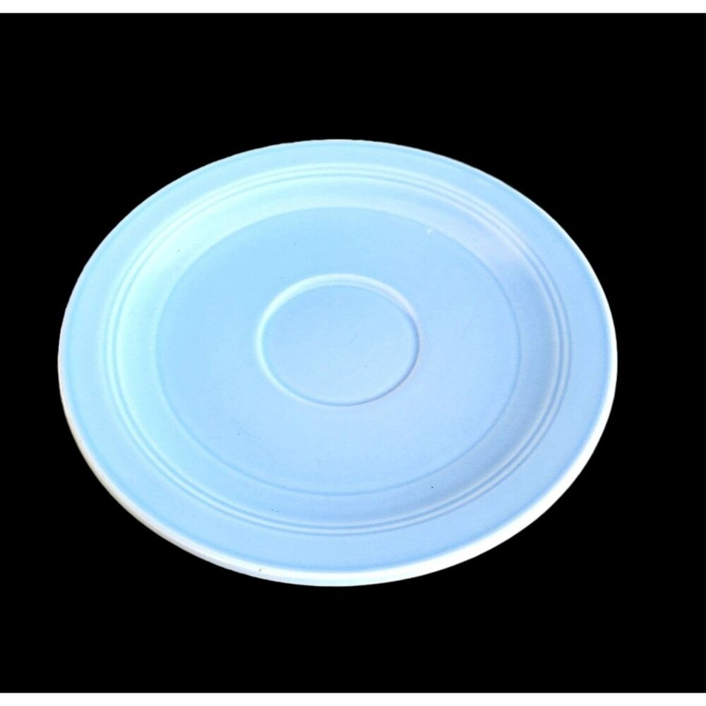 Vintage Saucer Vernon Kilns 1935 Blue White Matte Glaze Harry Bird Pottery Eveni